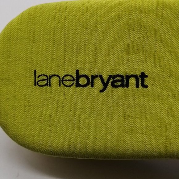 Lane Bryant Womens Rhinestone Embellished Thong Sandals Blue Green Wedge 11W - Picture 8 of 9